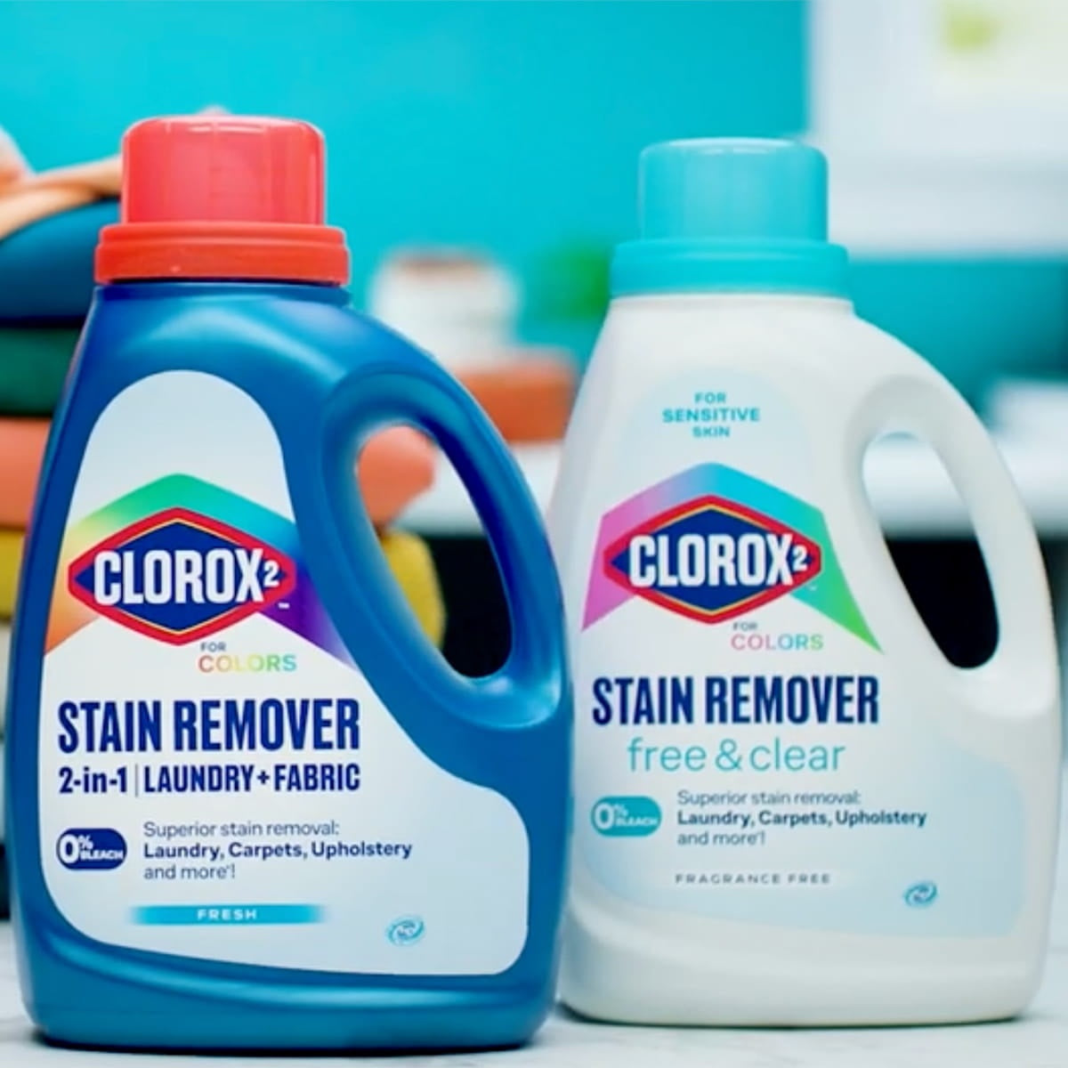 Clorox 2 for Colors Bleach-Free Stain Remover, 2-in-1 Laundry + Fabric