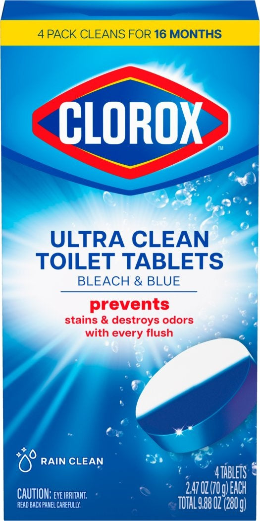 Clorox Ultra Clean Toilet Tablets Bleach & Blue | 2 ct. and 4 ct., Bathroom