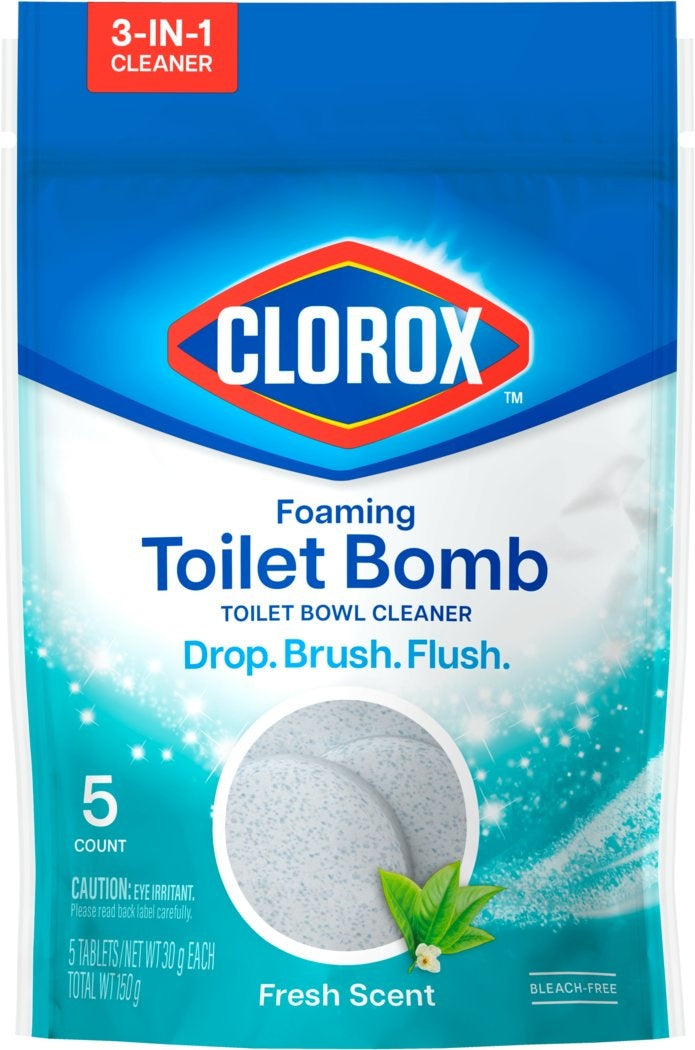 Clorox Toilet Bowl Foaming Bomb Cleaner | 5 ct., Bathroom