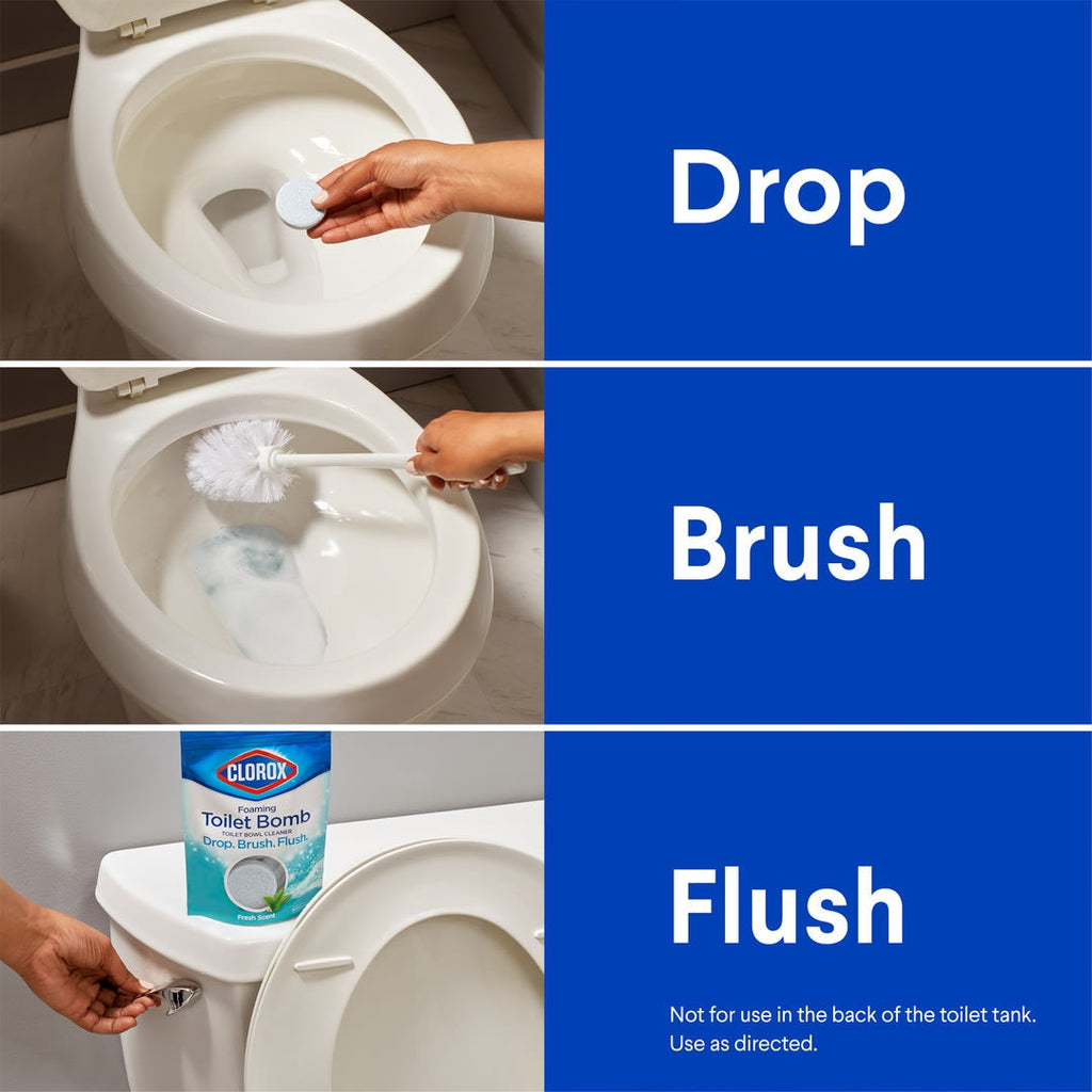 Clorox Toilet Bowl Foaming Bomb Cleaner | 5 ct., Bathroom