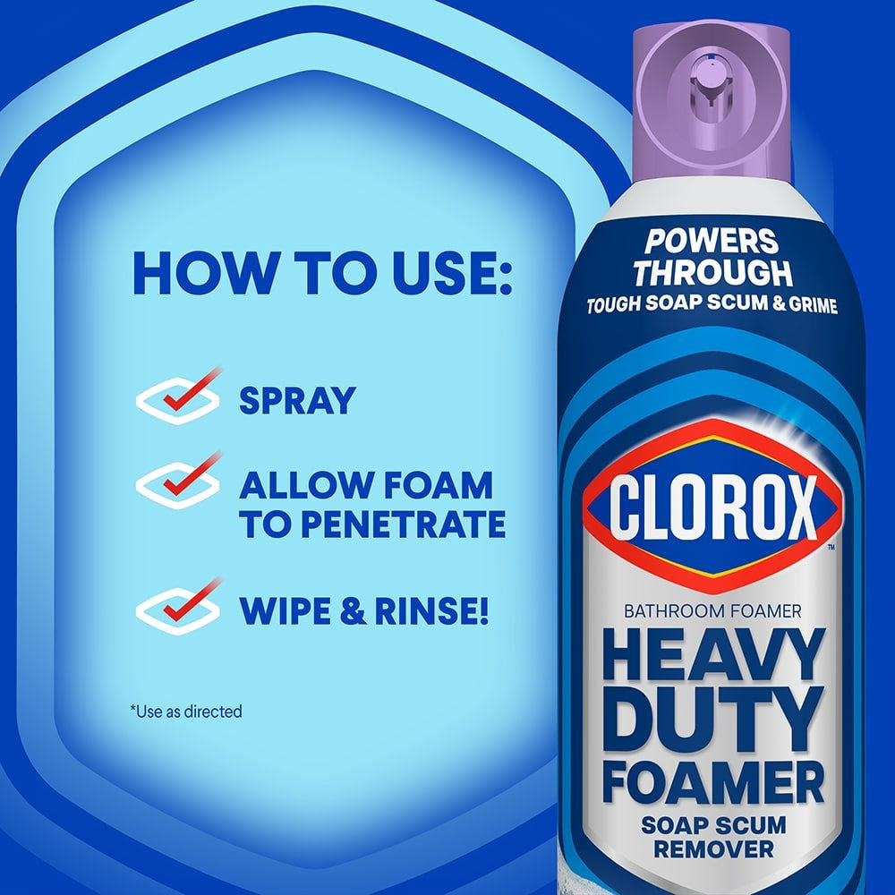 Clorox Heavy Duty Bathroom Foamer Soap Scum Remover | 20 oz.