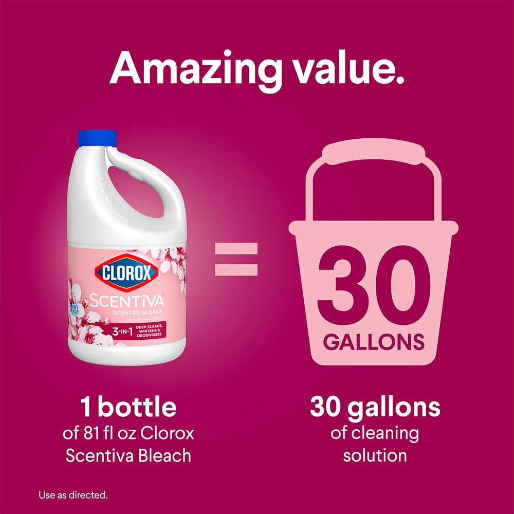 Clorox Scentiva Scented Bleach | 43 oz., 81 oz. and 121 oz.
