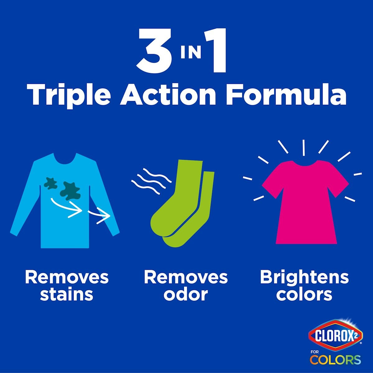Clorox 2 for Colors Laundry Color-Safe Bleach Stain Remover Packs | 40 ct.